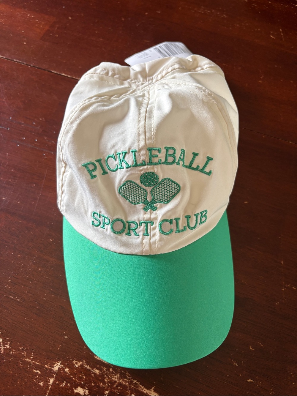 Crane- Pickleball Sport Club Cap in Cream and Mint - Soft and lightweight